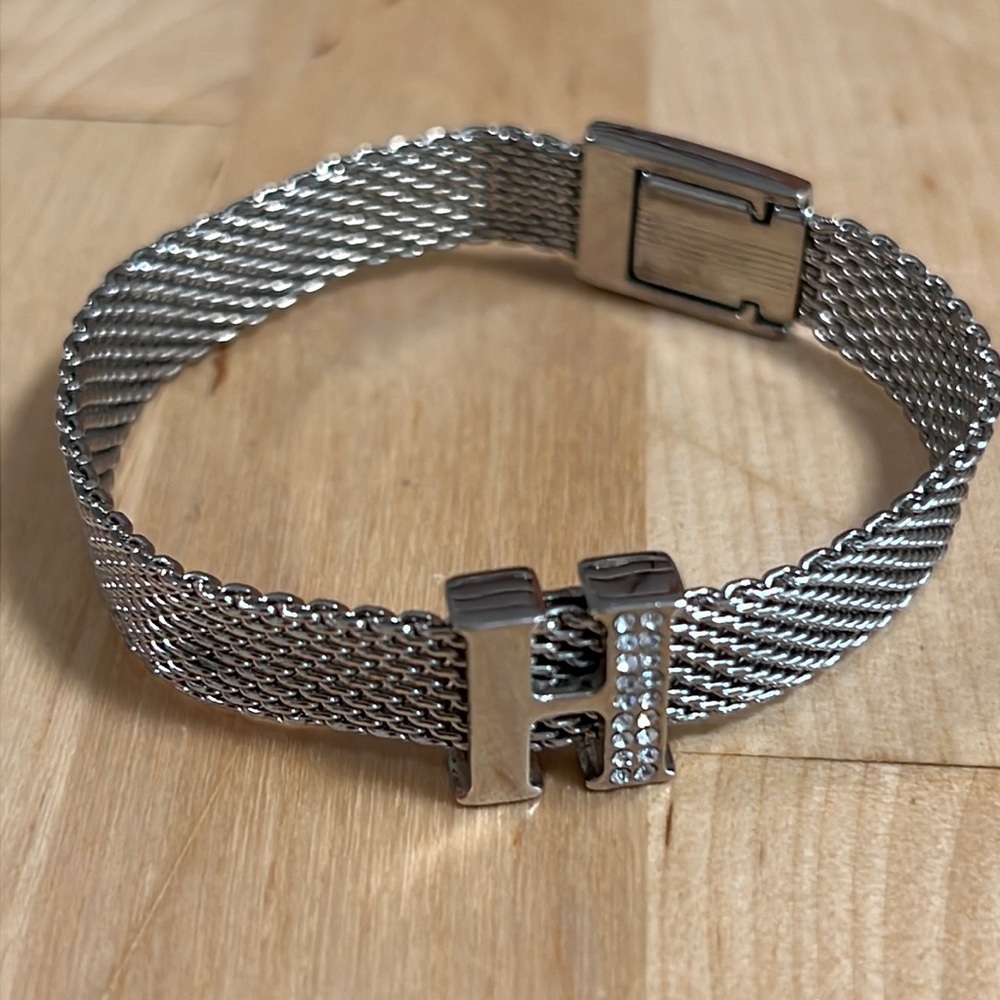 Magnetic Chain Link H Initial Bracelet
